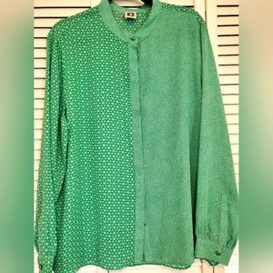 Anne Klein Emerald Green Blouse